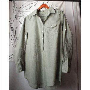 J. Crew Women’s Button-up Tunic. Olive Green.